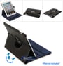 Limitless Creations D3BL Black w/Blue Accents PivoTablet Padded PU Leather 360&deg; Swivel Case for new iPad and iPad 2 thumbnail image