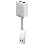 iLuv iCB758WHT USB to 3.5mm Headset/Mic Audio Adapter (White) thumbnail image