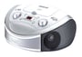 RCA RCD331WH Portable AM/FM Radio CD Player Boombox Speakers (White RCD331) thumbnail image