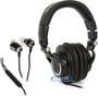 Audio Technica ATH-M50 Headphones & Klipsch Image S4i Earbuds (Black) thumbnail image