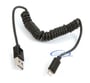 RCA AH750CBR Black Coiled Lightning Connector Sync & Charge Cable (4-Feet) thumbnail image