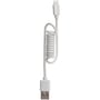 RCA AH750CR Coiled White Lightning Connector Sync & Charge Cable (4-Feet) thumbnail image