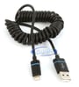 iLuv iCB261BLK Coiled Lightning Cable iPhone/iPad Sync/Charge Cord (3.3-Feet) thumbnail image