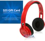 SMS Audio SMS-ONWD-RED + $25 eGift Card thumbnail image