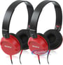Sony MDR-ZX100 Red (2-Pack) thumbnail image