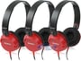 Sony MDR-ZX100 Red (3-Pack) thumbnail image