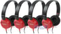 Sony MDR-ZX100 Red (4-Pack) thumbnail image