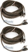 2) Rockford Fosgate RFI-16 16' Ft Twisted 2 Ch RCA Car Audio Signal Cables RFI16 thumbnail image