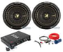 (2) Kicker CompC CWCD84 (44CWCD84) + Boss 1100M Amplifier + Free Amp Kit thumbnail image