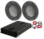 (2) Polk Audio DB842SVC 8&rdquo; 1500 Watt Car Audio Subwoofers+Mono Amplifier+Amp Kit thumbnail image