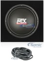 MTX Terminator TN12-02 12&rdquo; 400 Watt Car Audio Subwoofer+Sealed Sub Box Enclosure thumbnail image