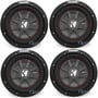Kicker 8 Inch Dual 600 Watt CompRT 2 Ohm Shallow Slim Car Subwoofer (4 Pack) thumbnail image