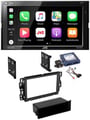 JVC KW-M740BT Double Din Car Media Player Install Kit Apple CarPlay Android Auto thumbnail image