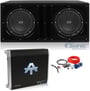 (2) NVX NSW104V2 (NSW104 v2) + Ported Sub Box + Mono Amplifier + Amp Kit (Black) thumbnail image