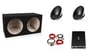2 JL Audio 12W0v3-4 + Dual Subwoofer Box + NVX 840W RMS Amp + Wiring Kit thumbnail image
