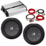 JL Audio JX1000/1D with 2 Kicker 43CWR122 Subwoofers + Amp Kit thumbnail image