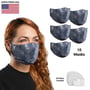 (10-Count)Victor Fitness VM25BKC Black & Dark Gray Camo Cloth Reusable Face Mask thumbnail image