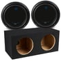 (2) Planet Audio AC10D Subwoofers + NVX Sealed Dual 10