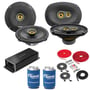 2 Pairs Kicker Speakers (CSC65, CSC693) + Amp (KEY200.4) w/ Free Amp Install Kit thumbnail image