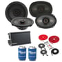 Kicker 2 Pairs Speakers (KSC65, KSC69) + Amp (CXA360.4) w/ Free Amp Install Kit thumbnail image