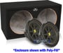 600W Pair of Kicker C124 Subwoofers + Sealed Enclosure Bass Package thumbnail image