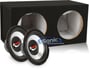1000W Renegade GTW1000 Subwoofers + Enclosure Bass Package thumbnail image