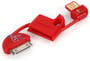 Scosche IPUSBMR flipSYNC Keychain iPod/iPhone Sync/Charge Cable (Red) thumbnail image