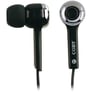 Coby CVE31BLK (CV-E31) Black Noise Isolating Stereo Earphones Image 1