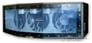 Audiobahn ABP123T Triple 12" Bandpass Box with Flames and Neon Image 1