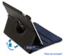 Limitless Creations D3BL Black w/Blue Accents PivoTablet Padded PU Leather 360&deg; Swivel Case for new iPad and iPad 2 Image 2