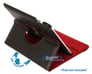 Limitless Creations D3RD Black w/Red Accents PivoTablet Padded PU Leather 360&deg; Swivel Case for new iPad and iPad 2 Image 2