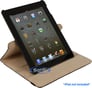 Limitless Creations D5BK Black w/Beige Accents PivoTablet Padded Denim 360&deg; Swivel Case for new iPad and iPad 2 Image 6