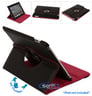 Limitless Creations D3PK Black w/Pink Accents PivoTablet Padded PU Leather 360&deg; Swivel Case for new iPad and iPad 2 Image 1