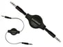 Scosche rePLAY IU3.5RC Retractable 3.5mm-to-3.5mm (Mini Jack) Auxiliary Cable - Black Image 1