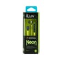 iLuv iEP336GRNN Neon In-Ear Headphones/Earbuds (Green/Black) Image 6