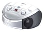 RCA RCD331WH Portable AM/FM Radio CD Player Boombox Speakers (White RCD331) Image 1