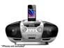 RCA Ri171 Portable AM/FM Radio Boombox iPhone/iPod Dock Image 1