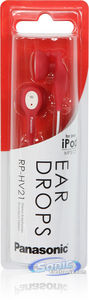 Panasonic RPHV21R Ear Drops Earbuds In-Ear Headphones (Red) Image 5