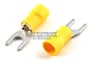 Spade Terminal 100 Pack 12-10 Gauge Yellow Width #10 Image 1