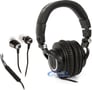 Audio Technica ATH-M50 Headphones & Klipsch Image S4i Earbuds (Black) Image 1