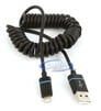 iLuv iCB261BLK Coiled Lightning Cable iPhone/iPad Sync/Charge Cord (3.3-Feet) Image 1