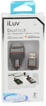 iLuv iCB17BLK DualJack iPad/iPhone/iPod and Smartphone Sync/Charge Cable (3-Ft.) Image 4