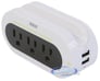 RCA PCHSTAT2R Portable Travel Surge Protector Charging Station (White) Image 3
