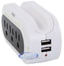 RCA PCHSTAT2R Portable Travel Surge Protector Charging Station (White) Image 4