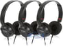 Sony MDR-ZX100 Black 3-Pack Image 1