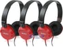 Sony MDR-ZX100 Red (3-Pack) Image 1