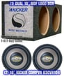 (2) Kicker 03CVR104 10" CompVR + Dual 10" CompVR Logo Enclosure Image 1