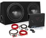 Belva Dual 12" Ported Enclosure + 1800W Monoblock Amp and Kit Image 1