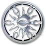 Audiobahn ABG8CQ-1 Single 8" Chrome Stamped Steel Deep Grill Image 1