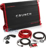 Crunch PZX3500.1 + Complete 0/1 Gauge Amp Kit Image 1
